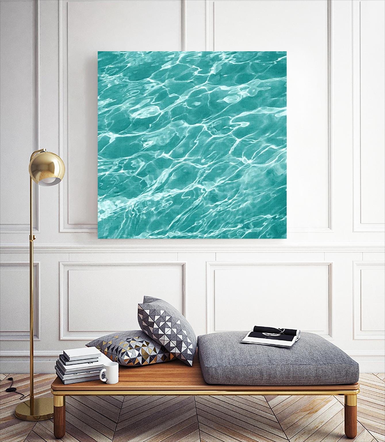 Ripple I by Chariklia Zarris on GIANT ART - blue coastal & tropical water
