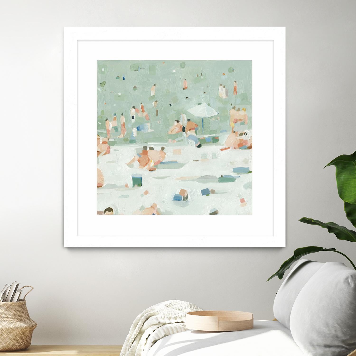 Summer Confetti I by Emma Scarvey on GIANT ART - beige coastal & tropical beach