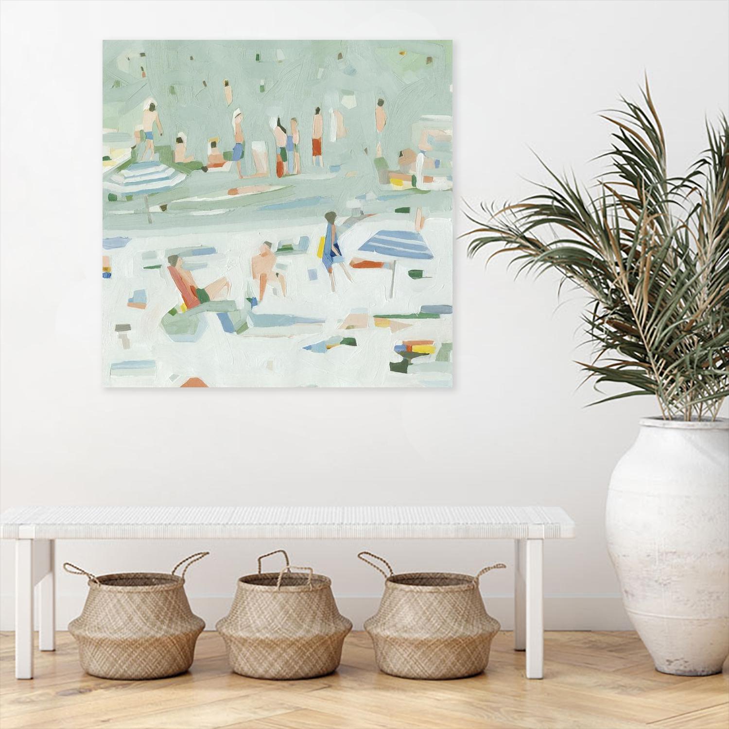 Summer Confetti II by Emma Scarvey on GIANT ART - green coastal & tropical abstract