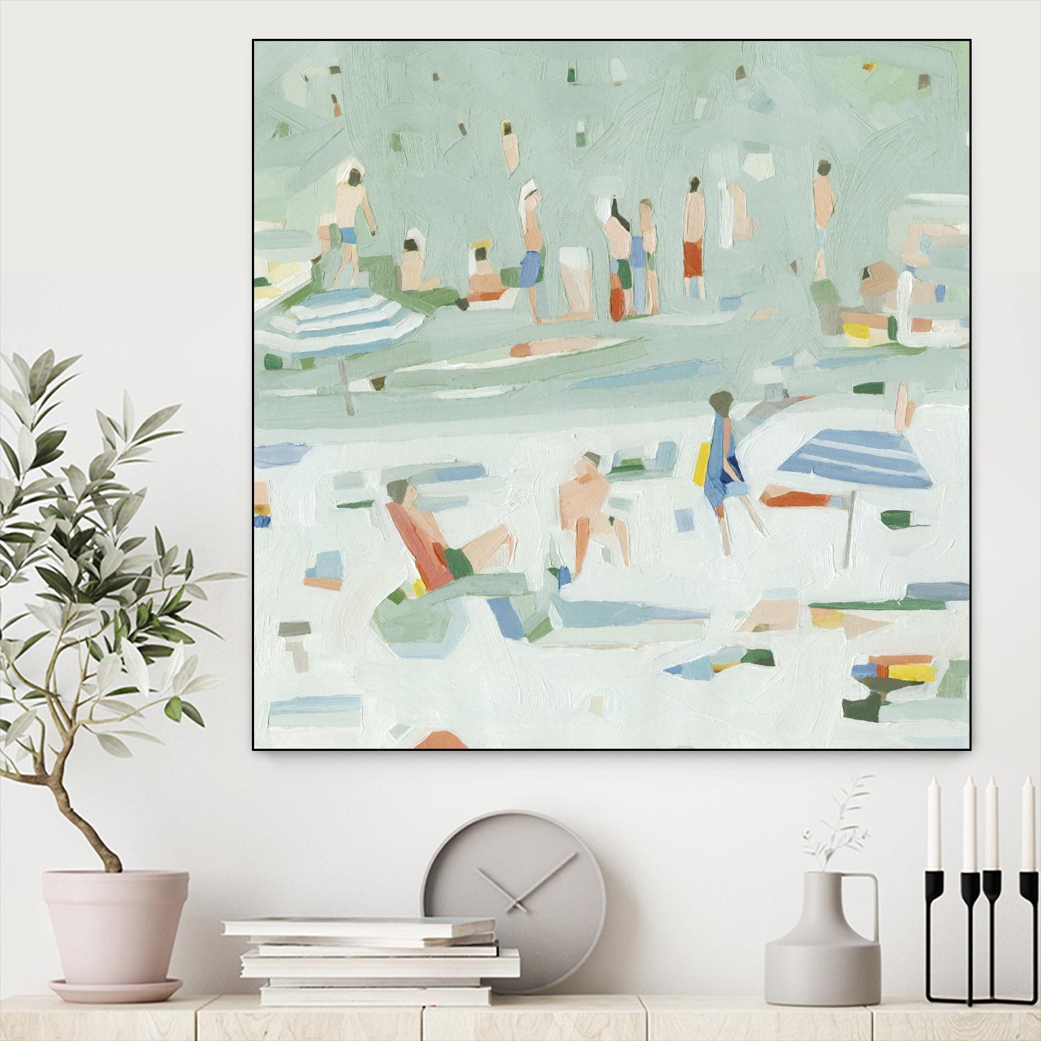 Summer Confetti II by Emma Scarvey on GIANT ART - green coastal & tropical abstract