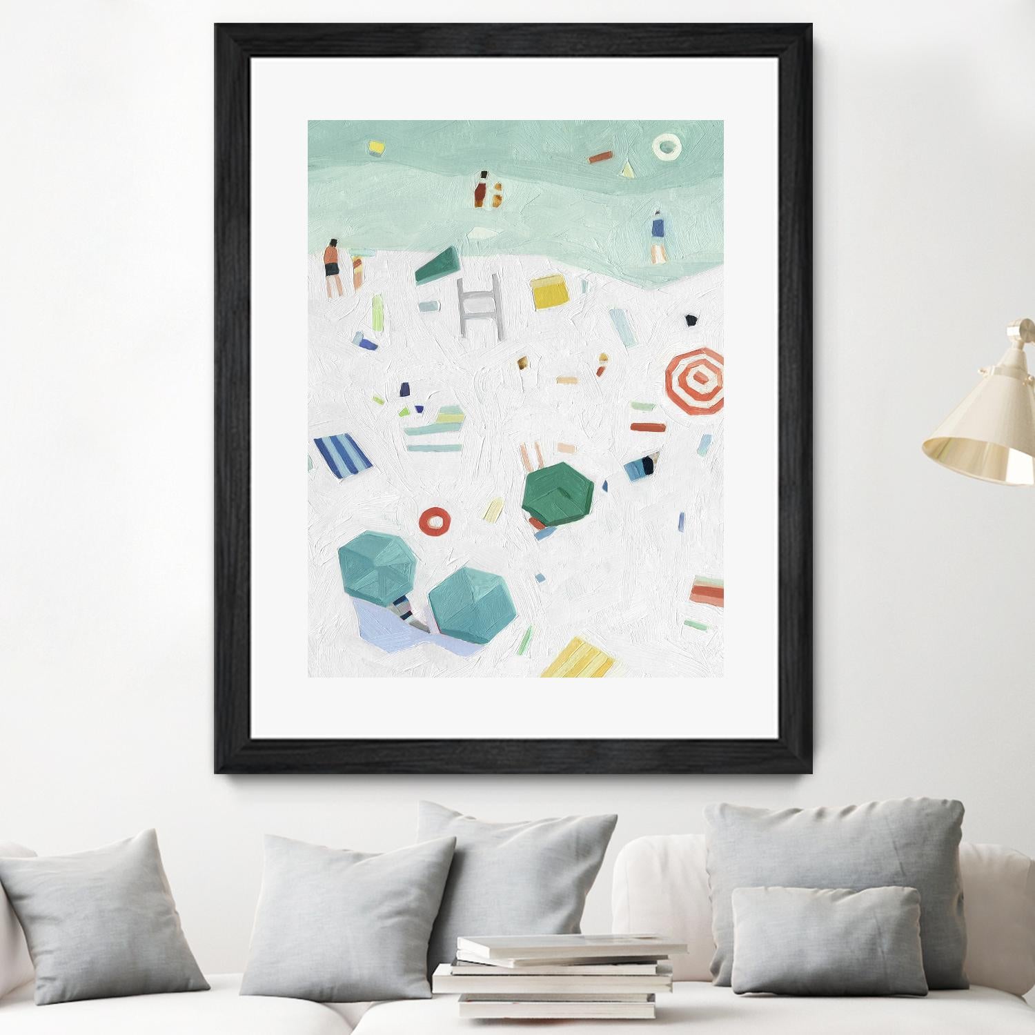 Beach Vista I by Emma Scarvey on GIANT ART - red coastal & tropical abstract