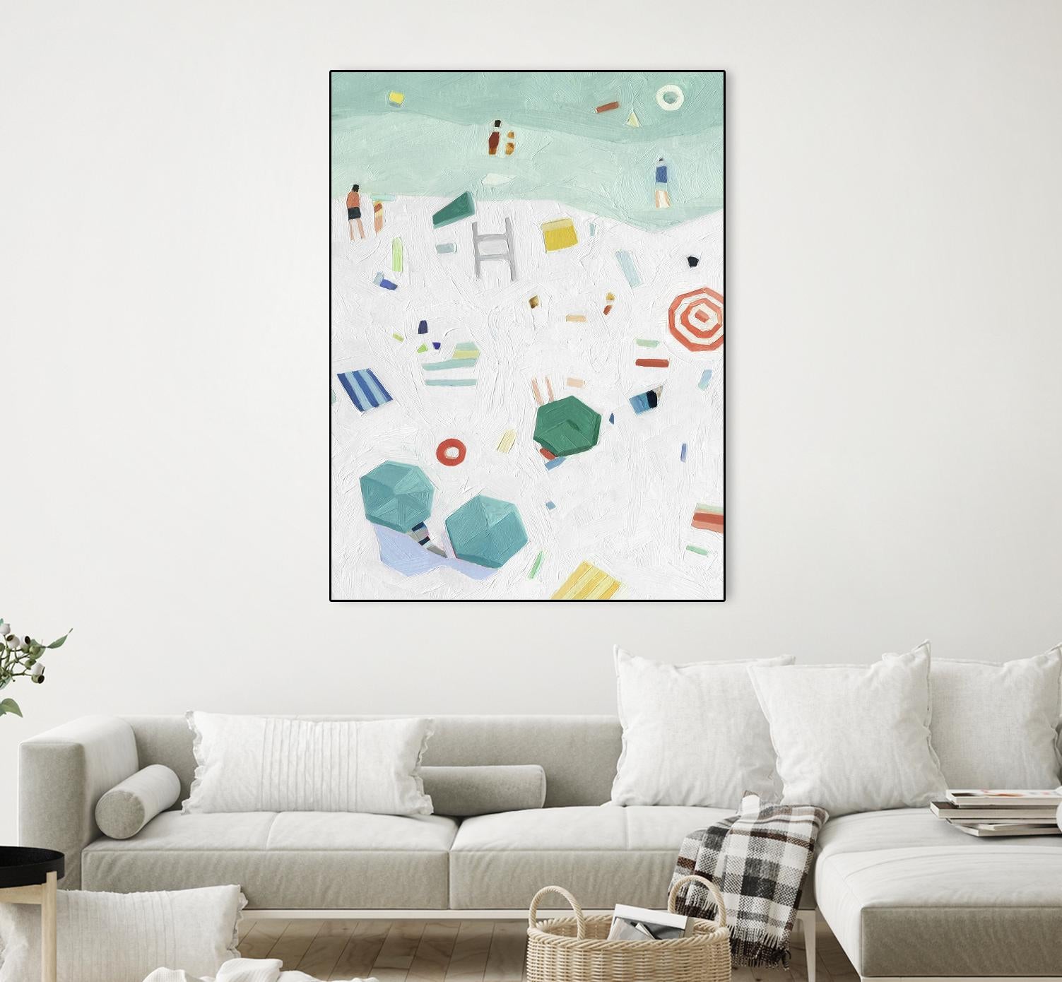 Beach Vista I by Emma Scarvey on GIANT ART - red coastal & tropical abstract