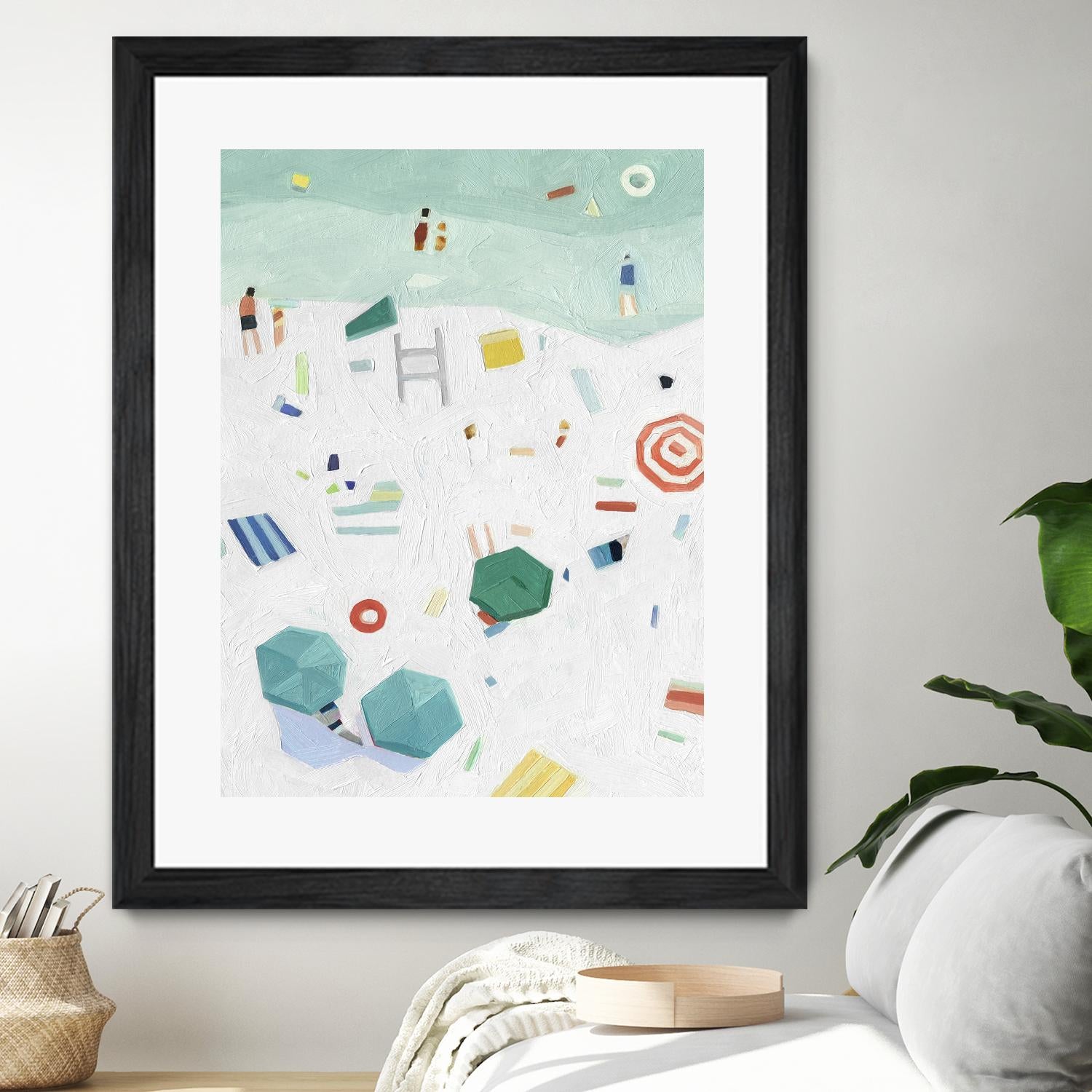 Beach Vista I by Emma Scarvey on GIANT ART - red coastal & tropical abstract