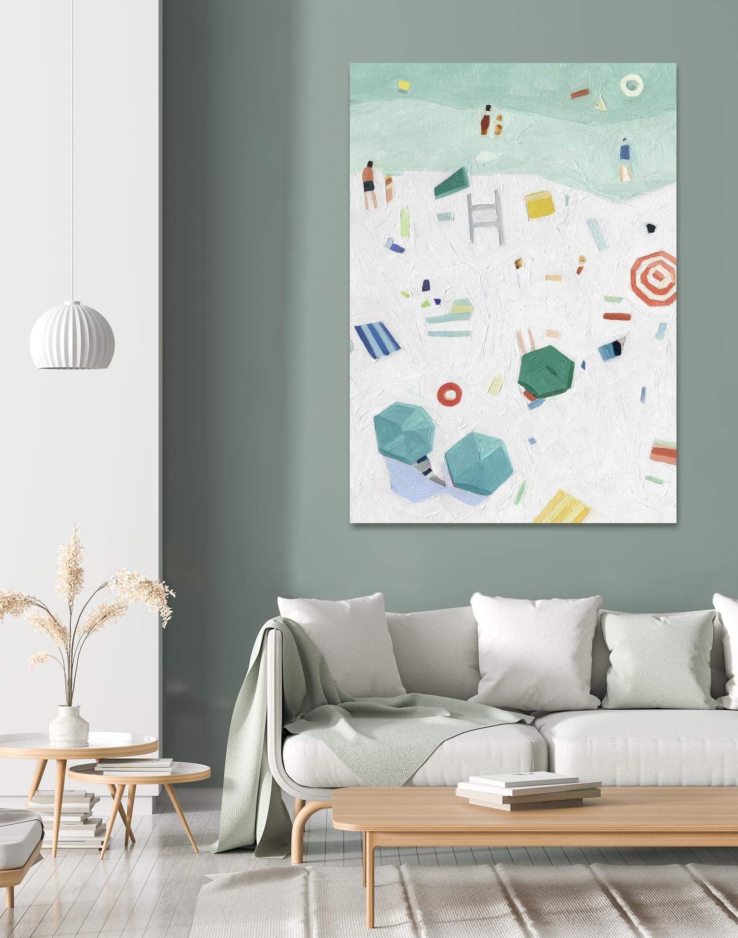 Beach Vista I by Emma Scarvey on GIANT ART - red coastal & tropical abstract