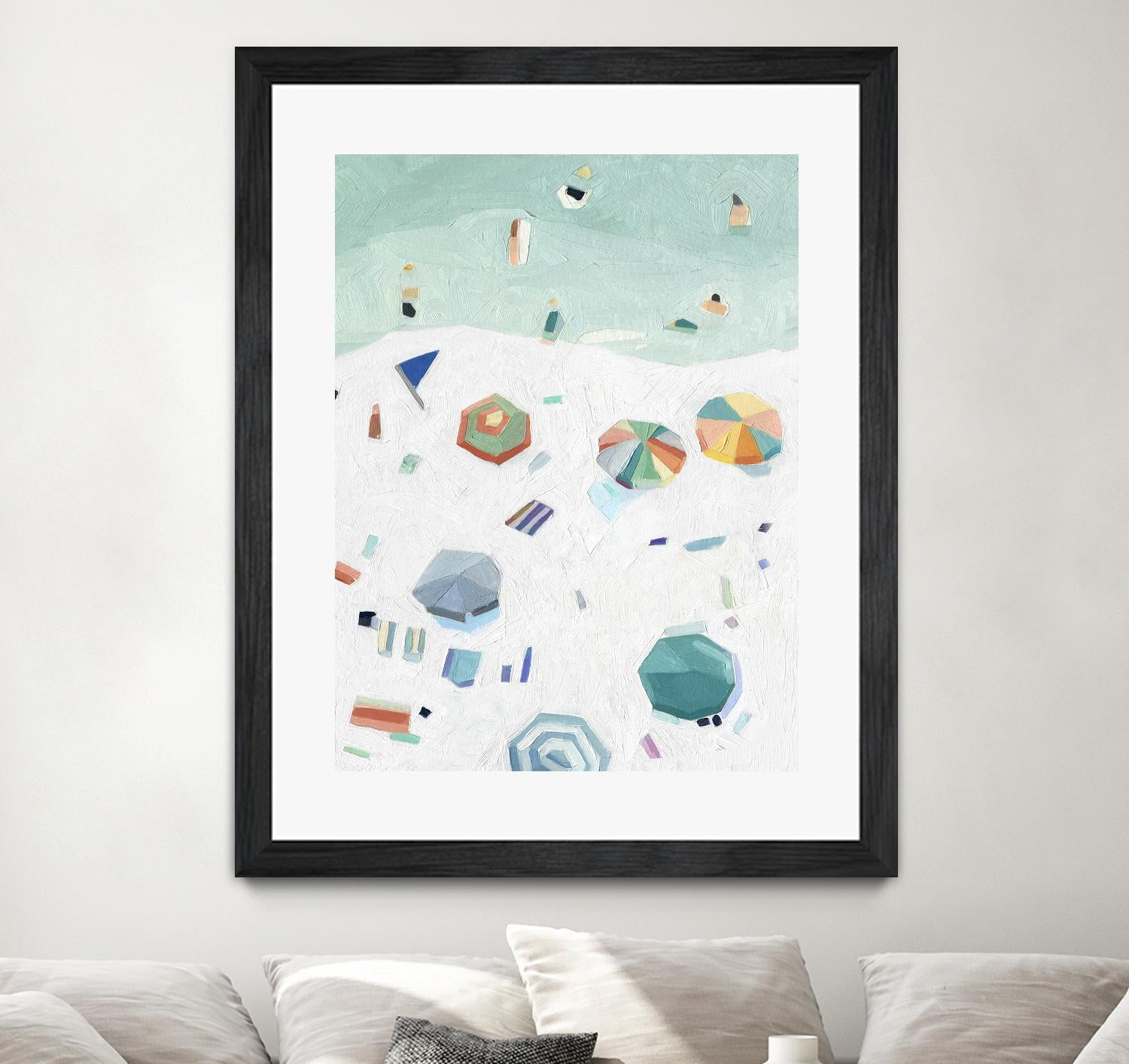 Beach Vista II by Emma Scarvey on GIANT ART - green coastal & tropical beach