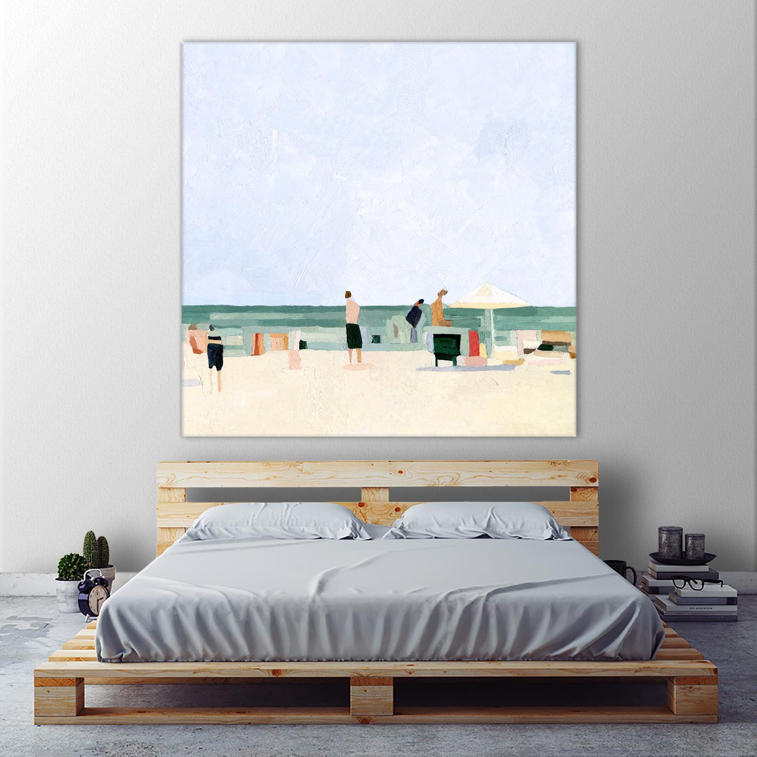 Family Vacation I by Emma Scarvey on GIANT ART - pink coastal & tropical abstract