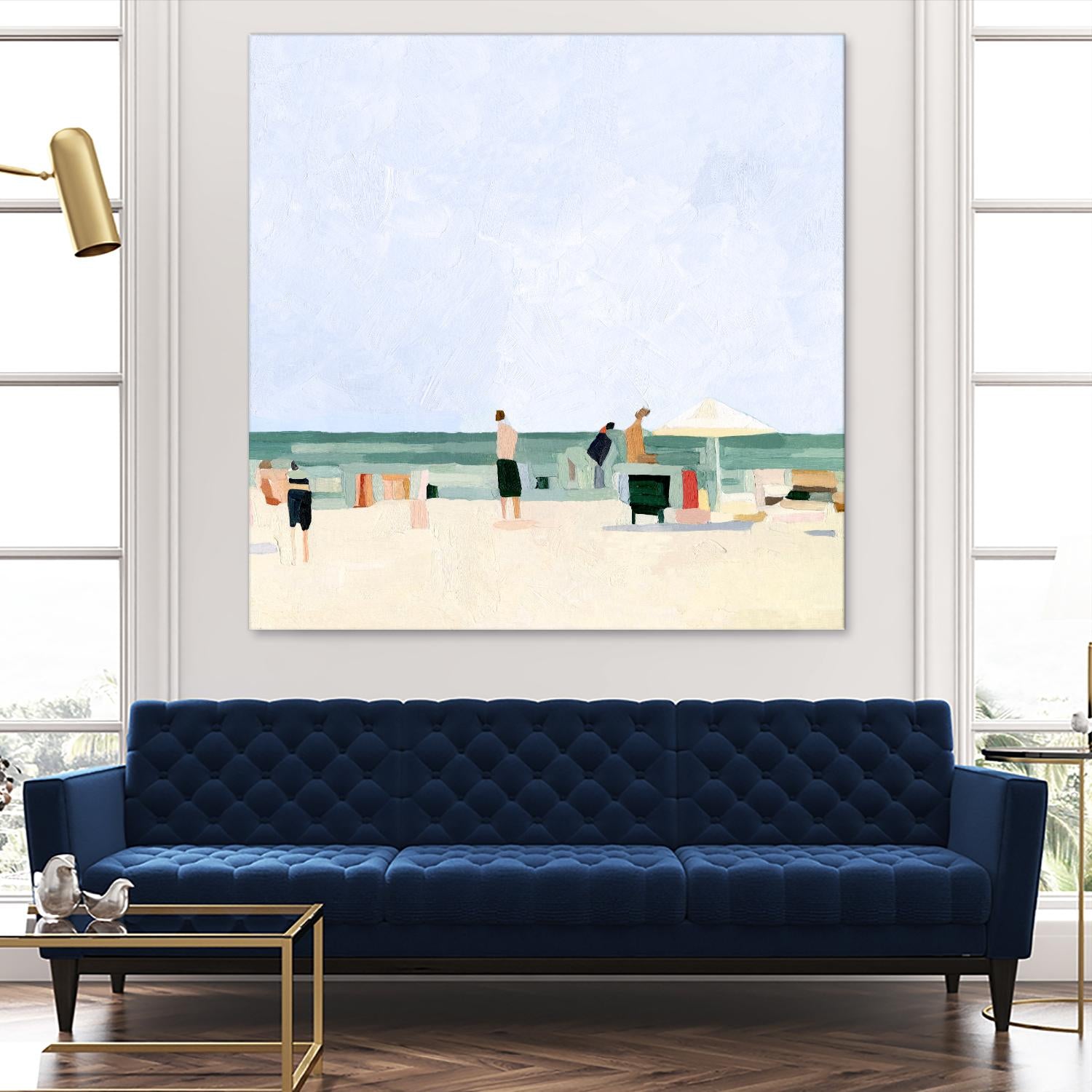 Family Vacation I by Emma Scarvey on GIANT ART - pink coastal & tropical abstract