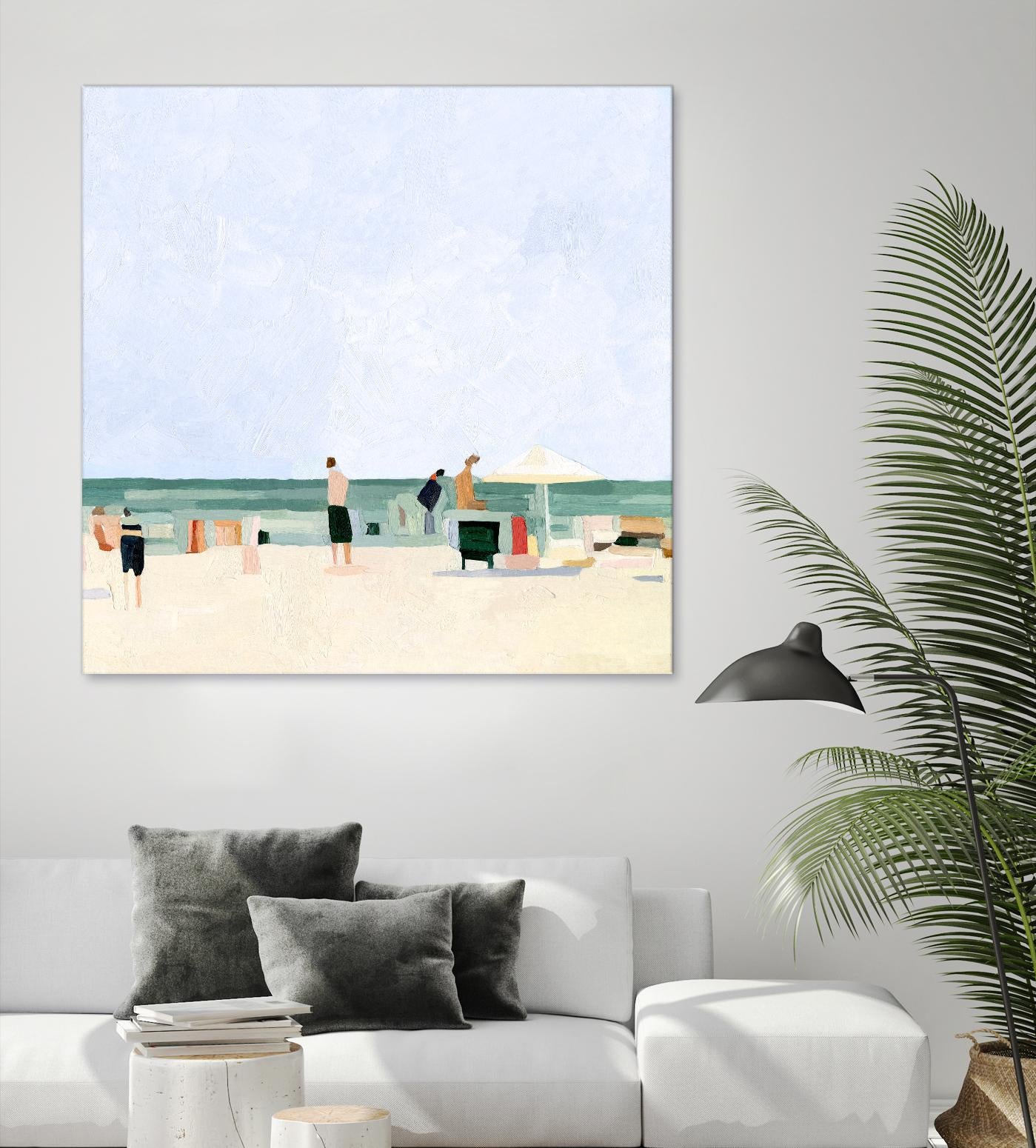 Family Vacation I by Emma Scarvey on GIANT ART - pink coastal & tropical abstract