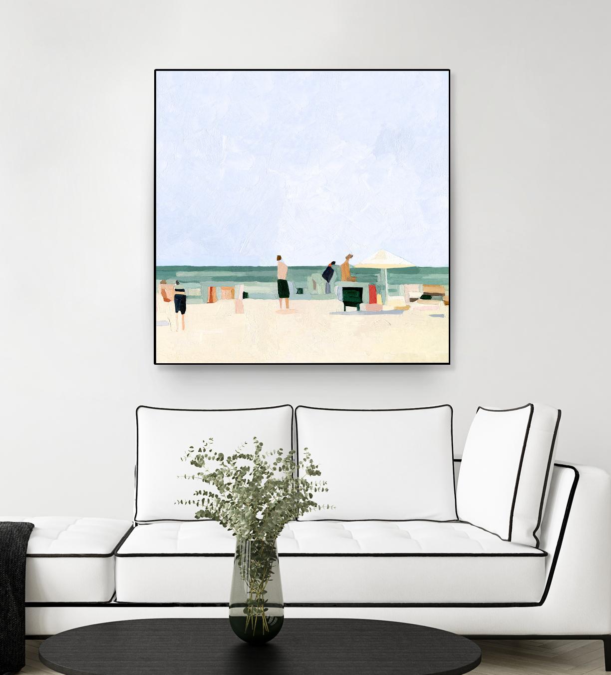 Family Vacation I by Emma Scarvey on GIANT ART - pink coastal & tropical abstract