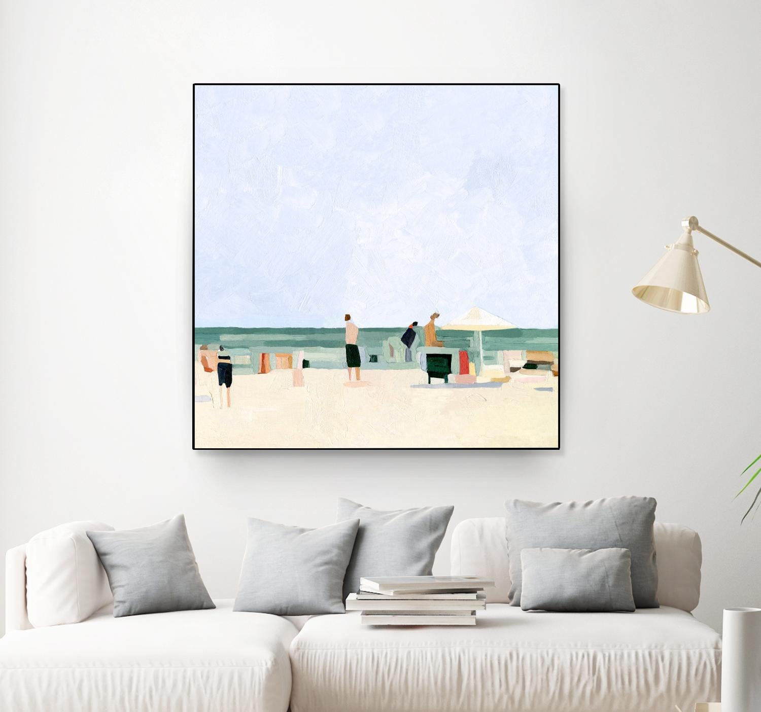 Family Vacation I by Emma Scarvey on GIANT ART - pink coastal & tropical abstract