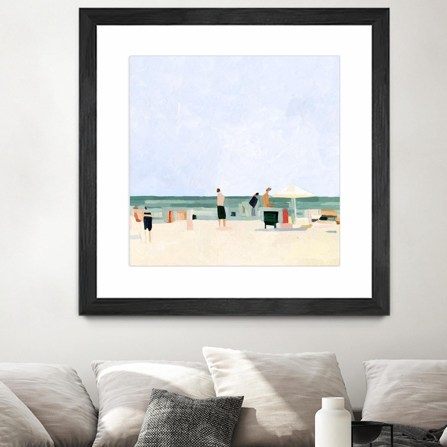 Family Vacation I by Emma Scarvey on GIANT ART - pink coastal & tropical abstract