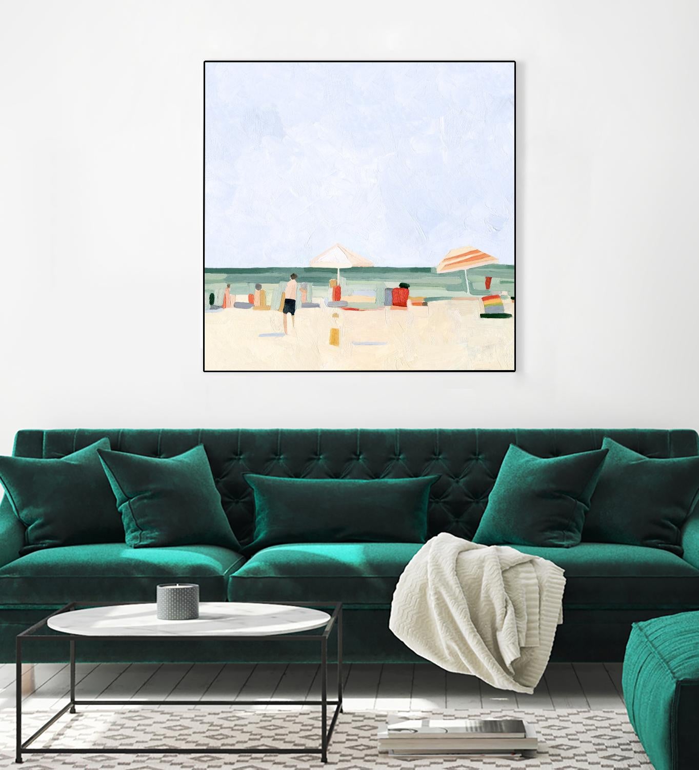 Family Vacation II by Emma Scarvey on GIANT ART - beige coastal & tropical abstract