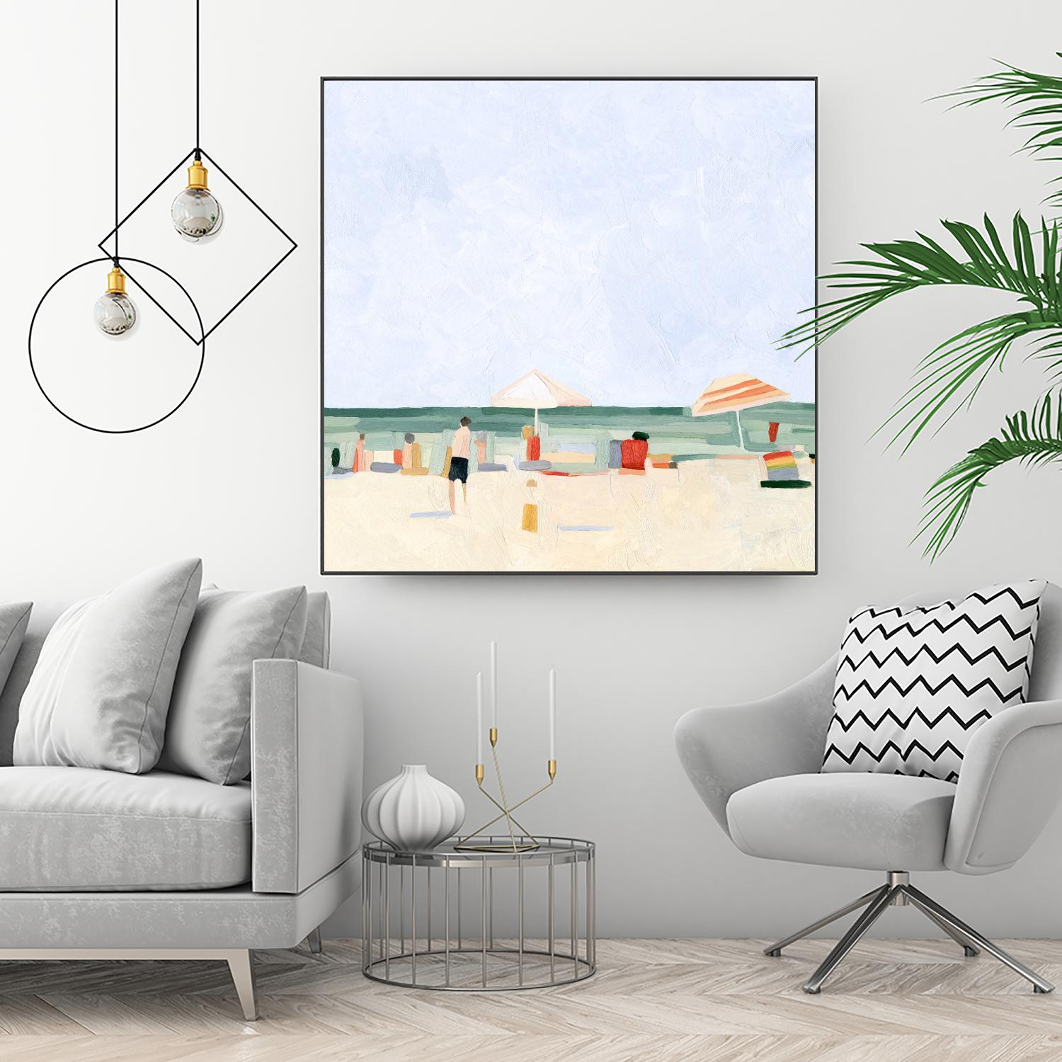 Family Vacation II by Emma Scarvey on GIANT ART - beige coastal & tropical abstract