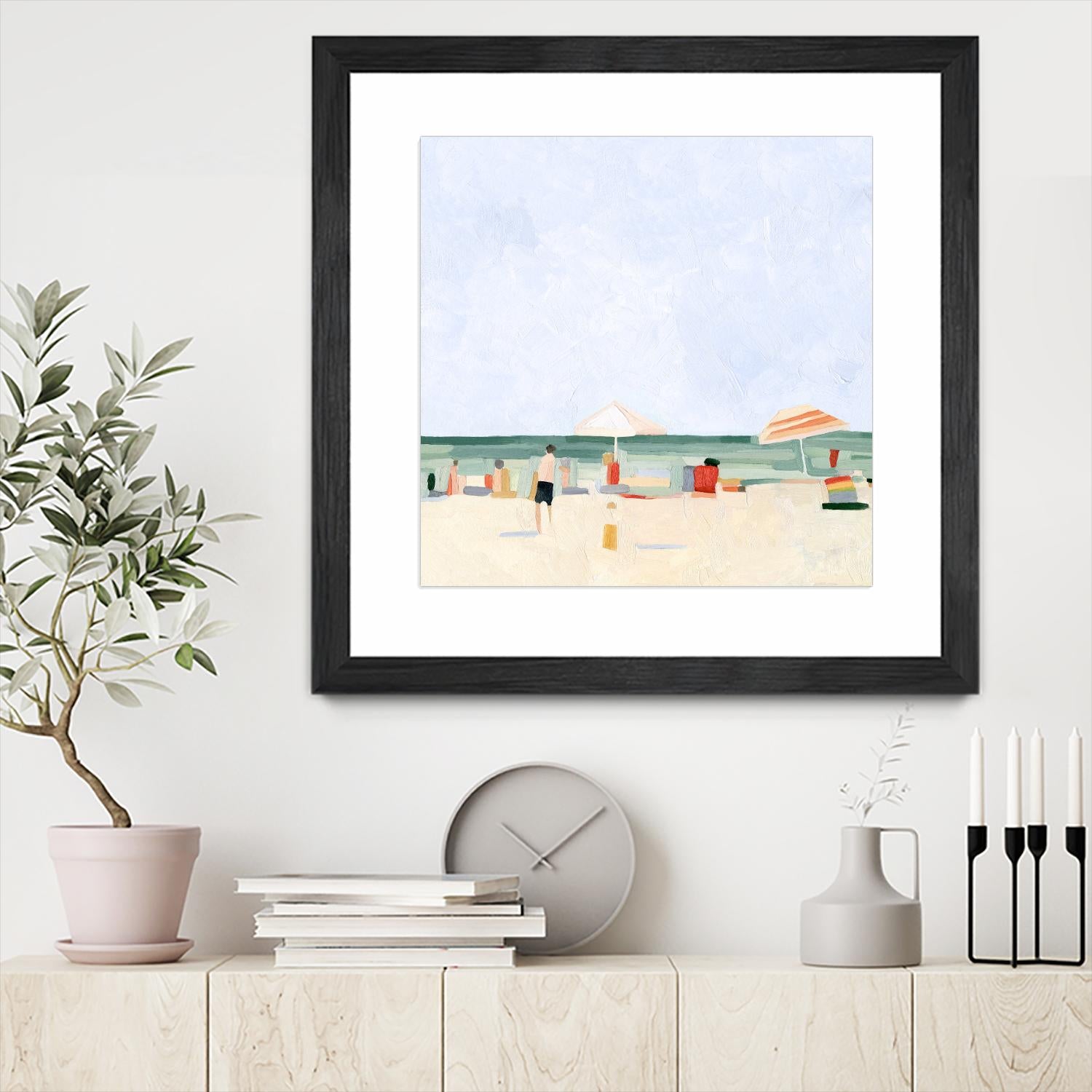 Family Vacation II by Emma Scarvey on GIANT ART - beige coastal & tropical abstract