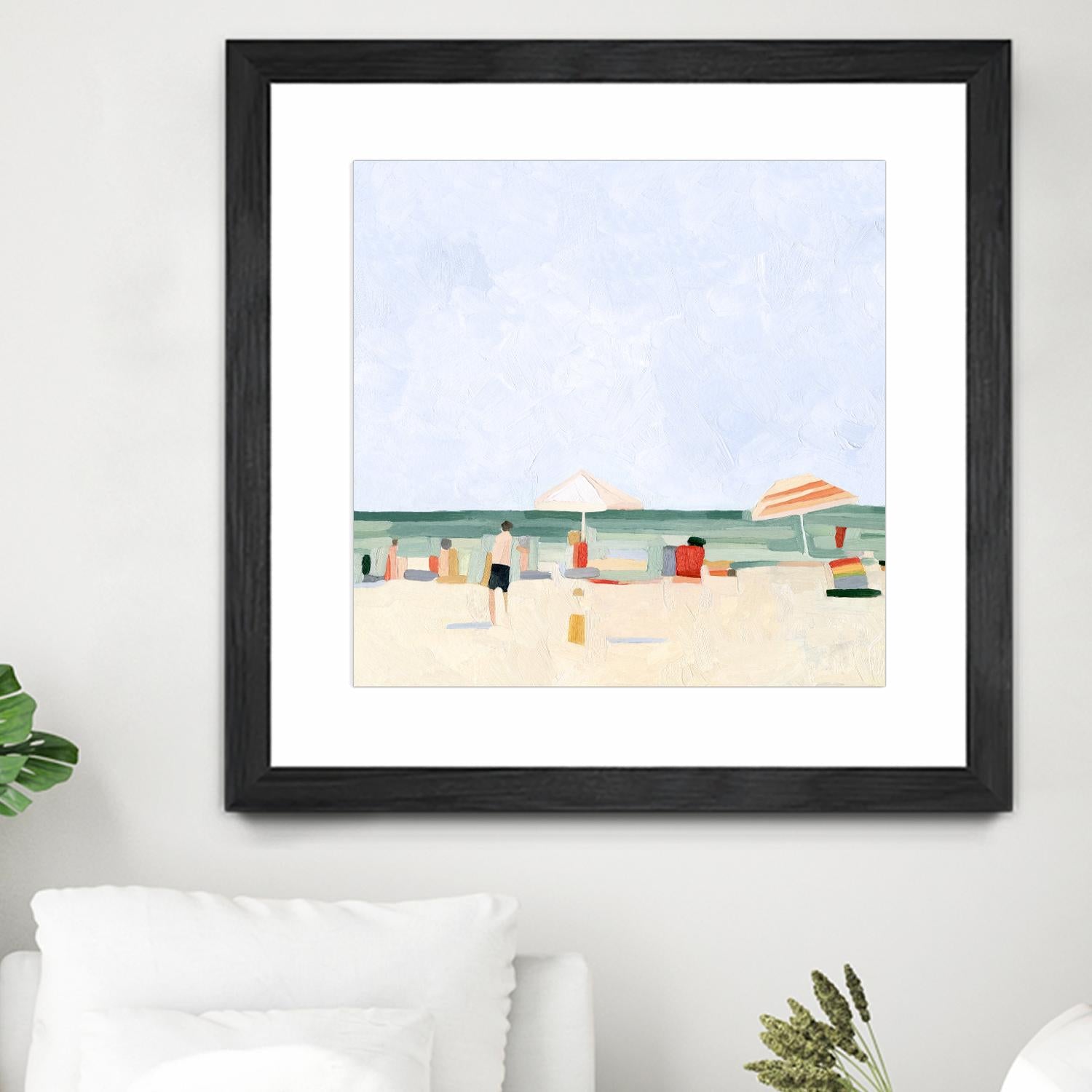 Family Vacation II by Emma Scarvey on GIANT ART - beige coastal & tropical abstract