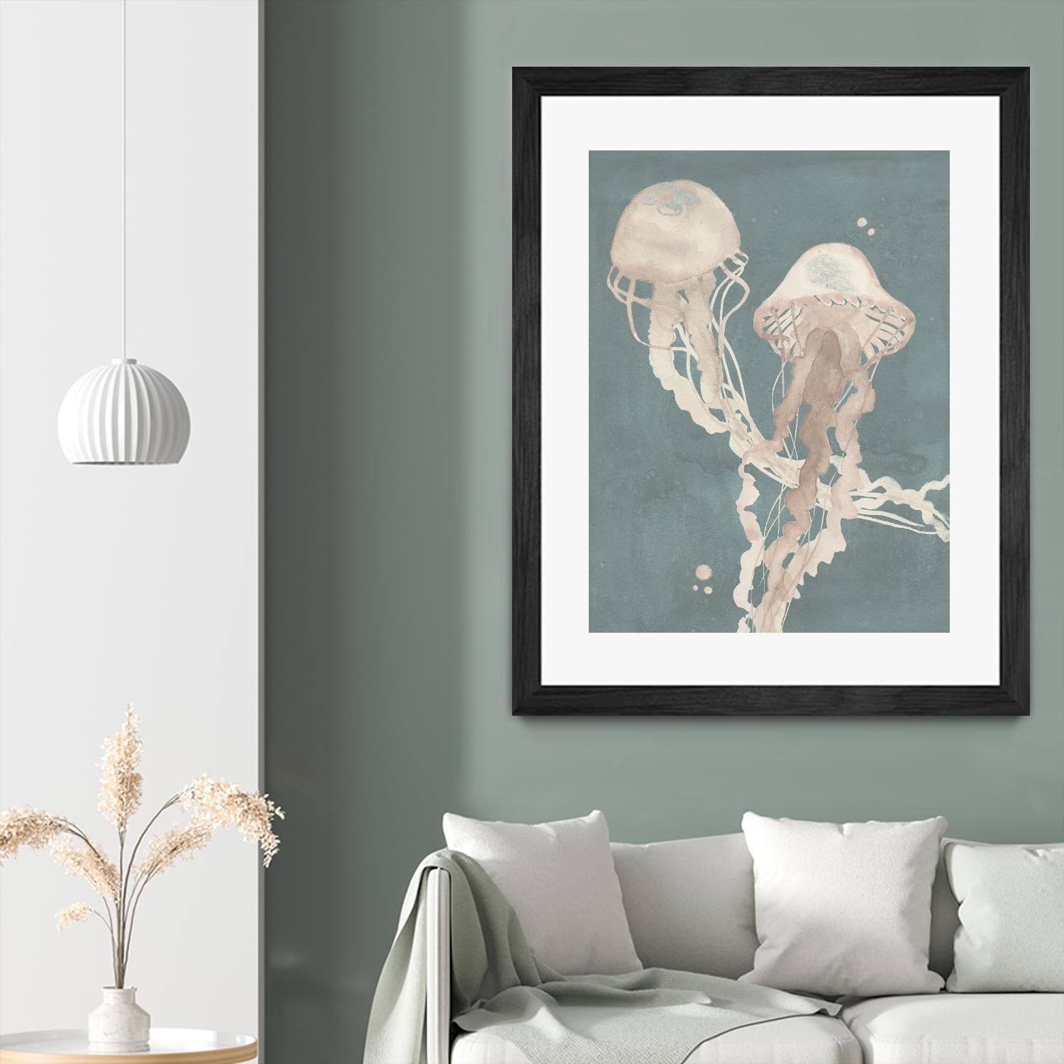 Jellyfish Dance I by Grace Popp on GIANT ART - pink coastal & tropical abstract