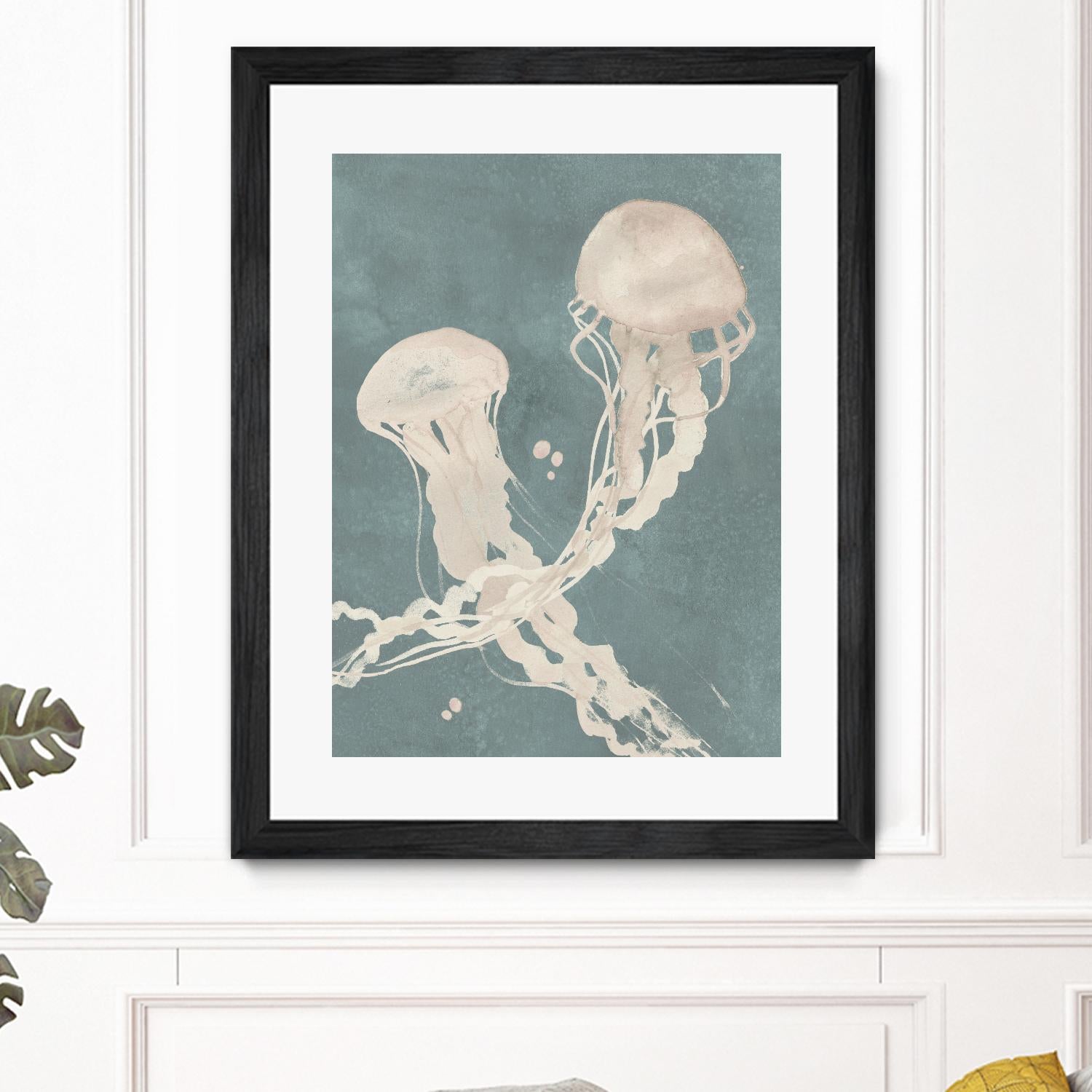 Jellyfish Dance II by Grace Popp on GIANT ART - blue coastal & tropical abstract