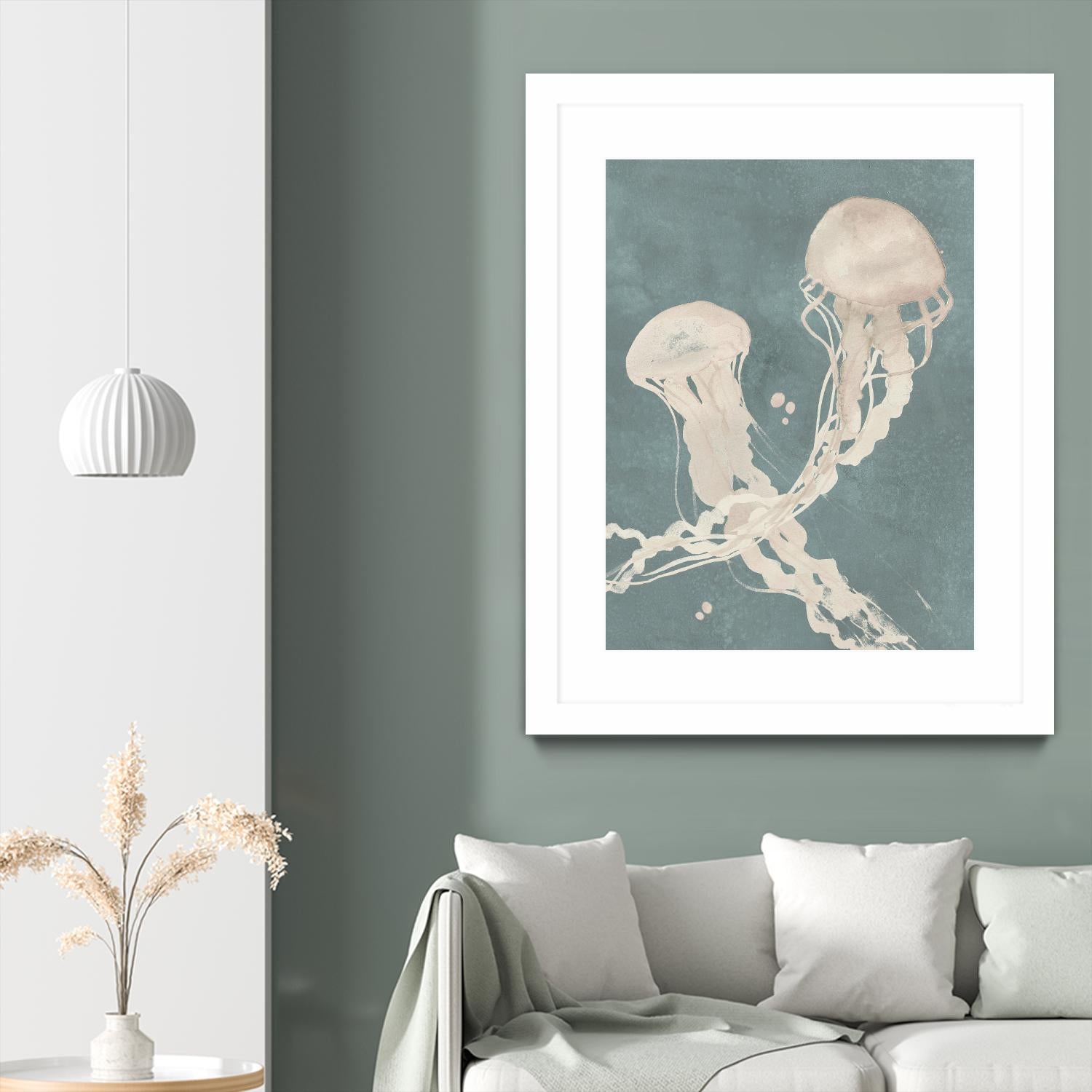 Jellyfish Dance II by Grace Popp on GIANT ART - blue coastal & tropical abstract