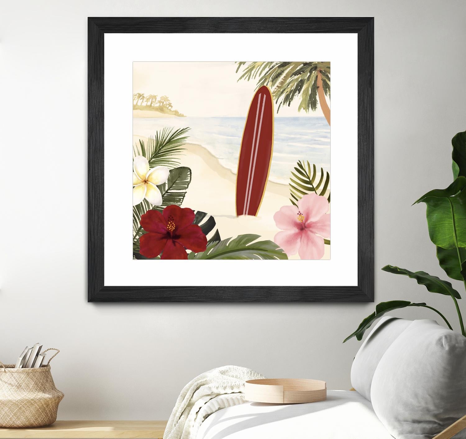 Aloha II by Victoria Borges on GIANT ART - red coastal & tropical abstract