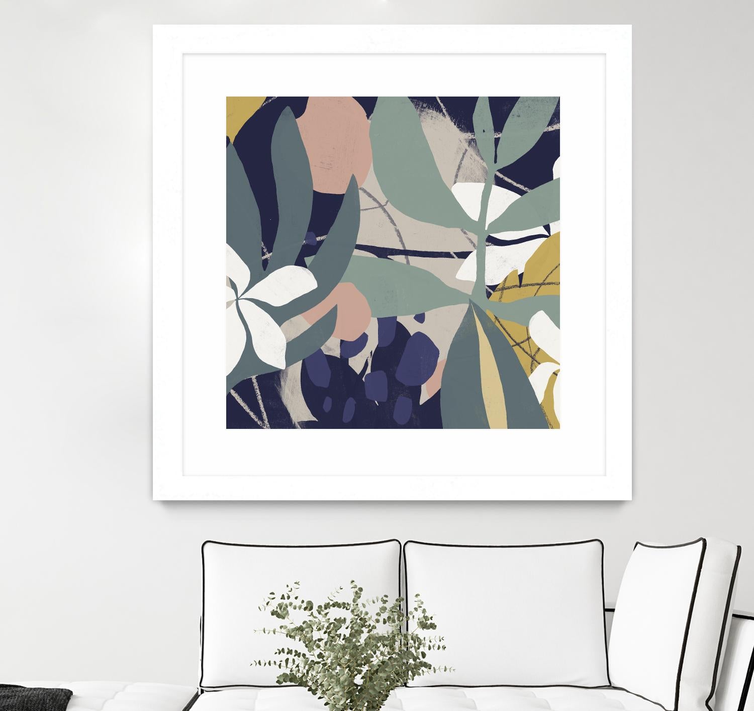 Tropical Attraction I by June Vess on GIANT ART - green coastal & tropical abstract