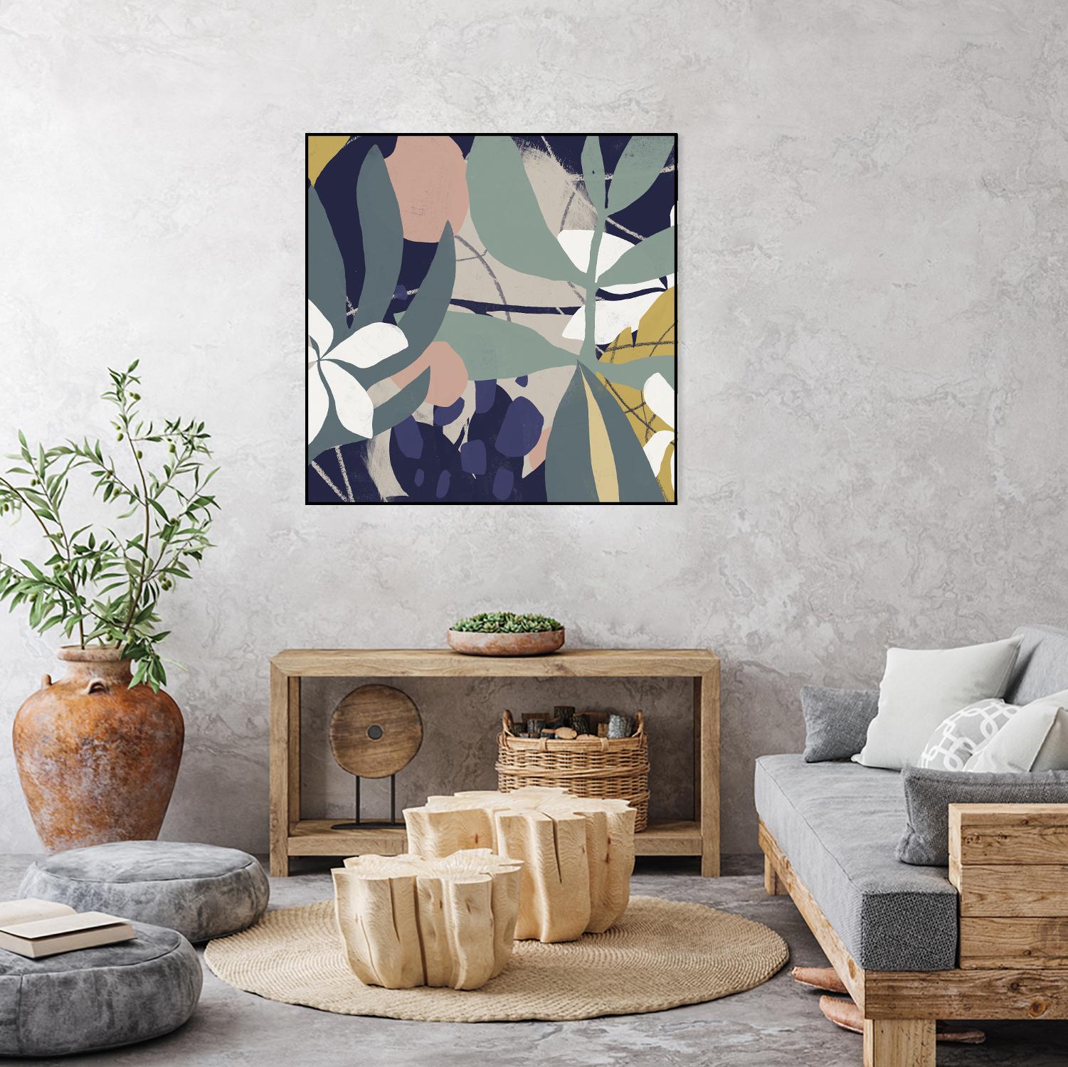 Tropical Attraction I by June Vess on GIANT ART - green coastal & tropical abstract