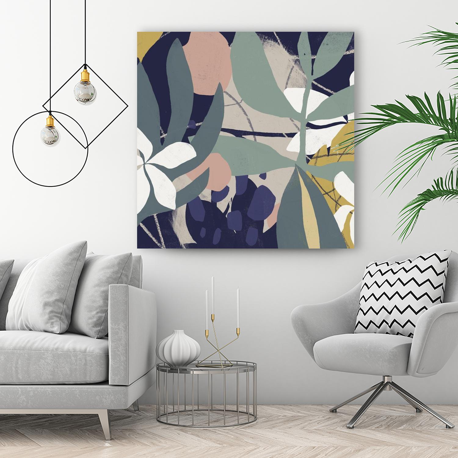 Tropical Attraction I by June Vess on GIANT ART - green coastal & tropical abstract