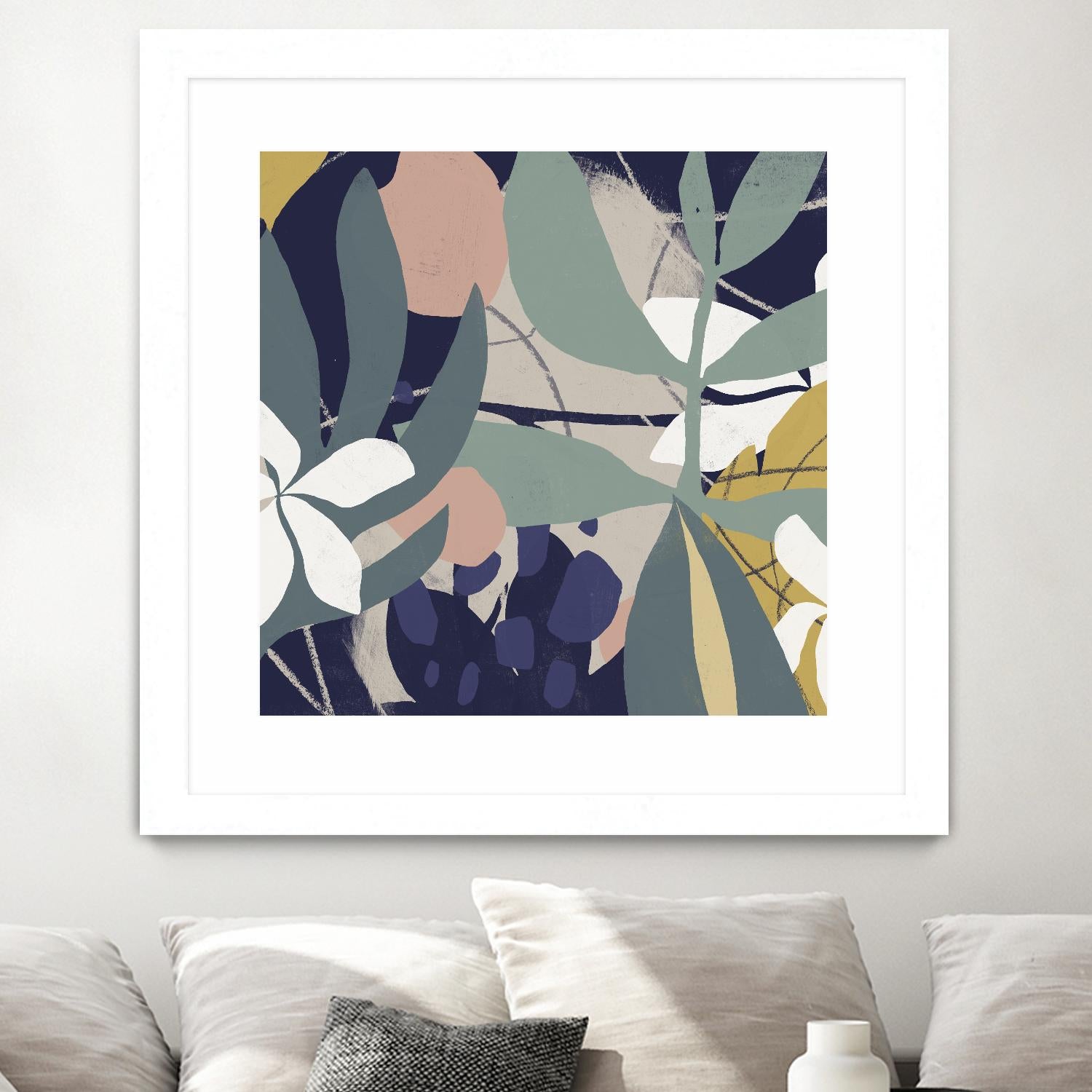 Tropical Attraction I by June Vess on GIANT ART - green coastal & tropical abstract