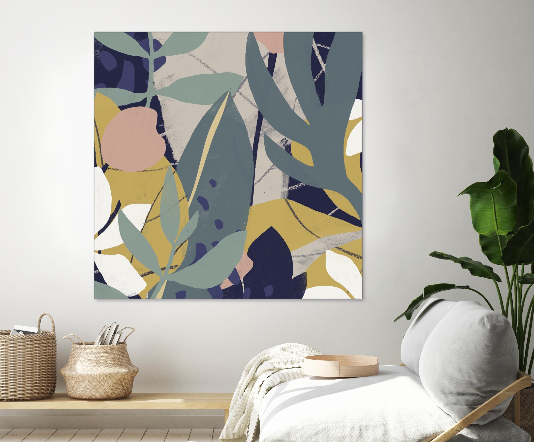 Tropical Attraction II by June Vess on GIANT ART - green coastal & tropical abstract