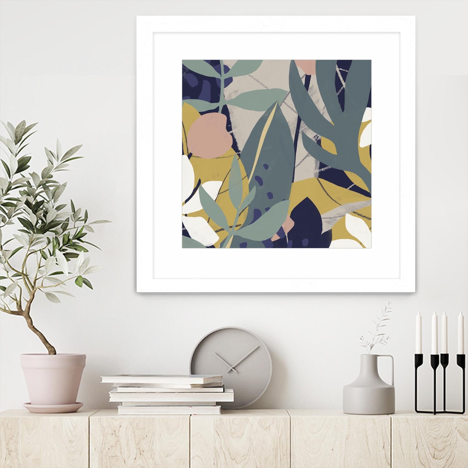 Tropical Attraction II by June Vess on GIANT ART - green coastal & tropical abstract