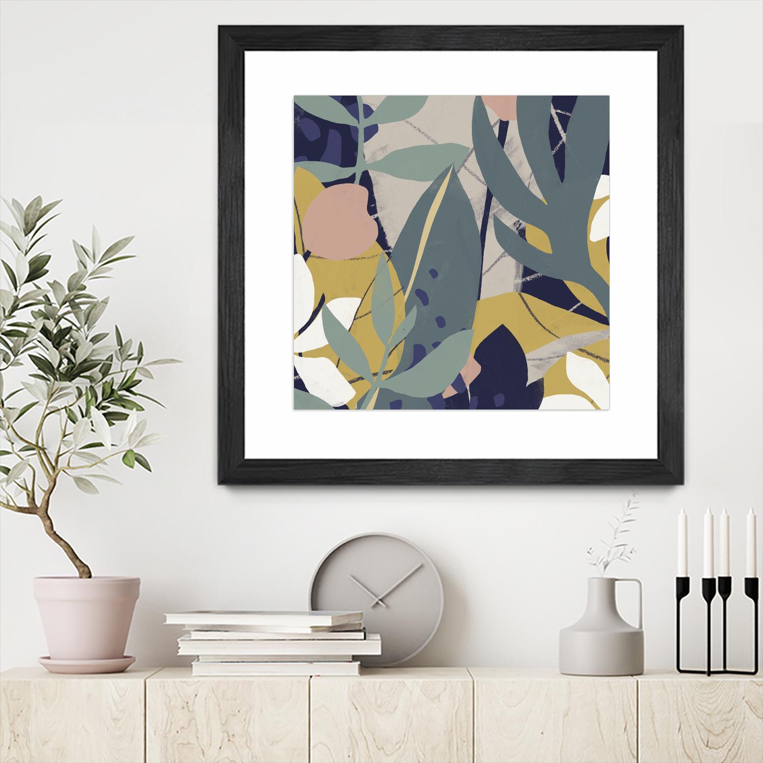 Tropical Attraction II by June Vess on GIANT ART - green coastal & tropical abstract