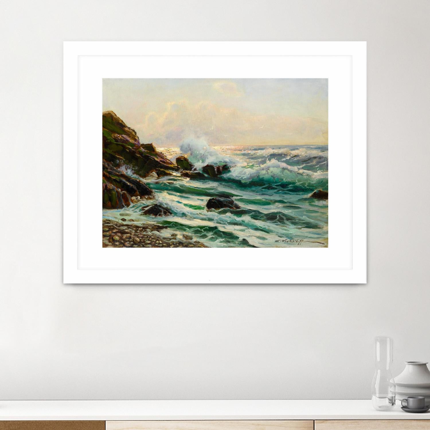 Main Seascape I by Constantin Alexandrovitch Westchiloff on GIANT ART - green coastal & tropical sea