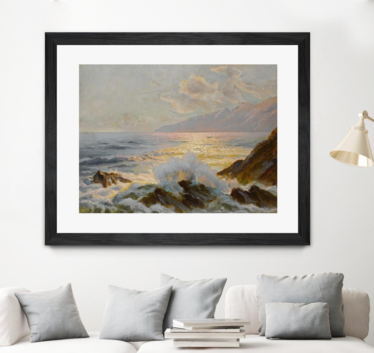 Main Seascape II by Constantin Alexandrovitch Westchiloff on GIANT ART - pink coastal & tropical abstract