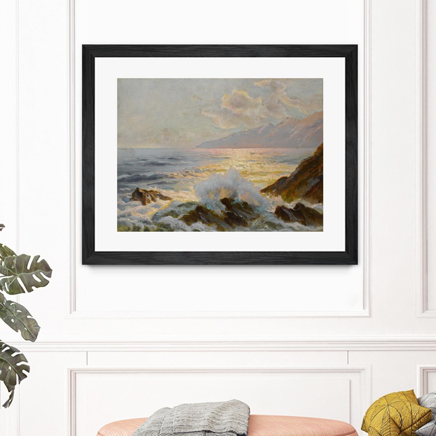 Main Seascape II by Constantin Alexandrovitch Westchiloff on GIANT ART - pink coastal & tropical abstract