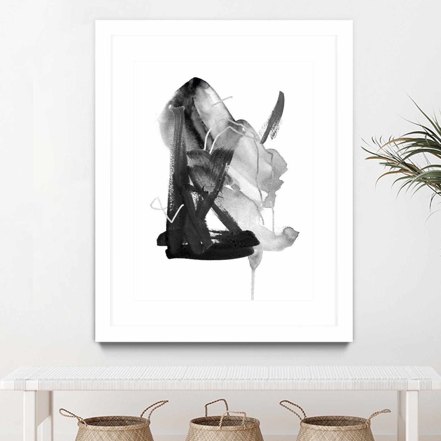 Black & Grey Collide II by Melissa Wang on GIANT ART - grey abstract abstract