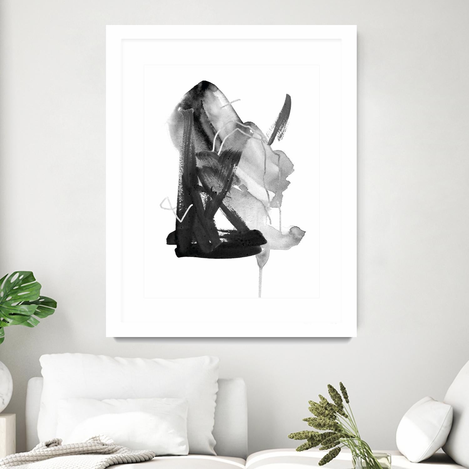 Black & Grey Collide II by Melissa Wang on GIANT ART - grey abstract abstract