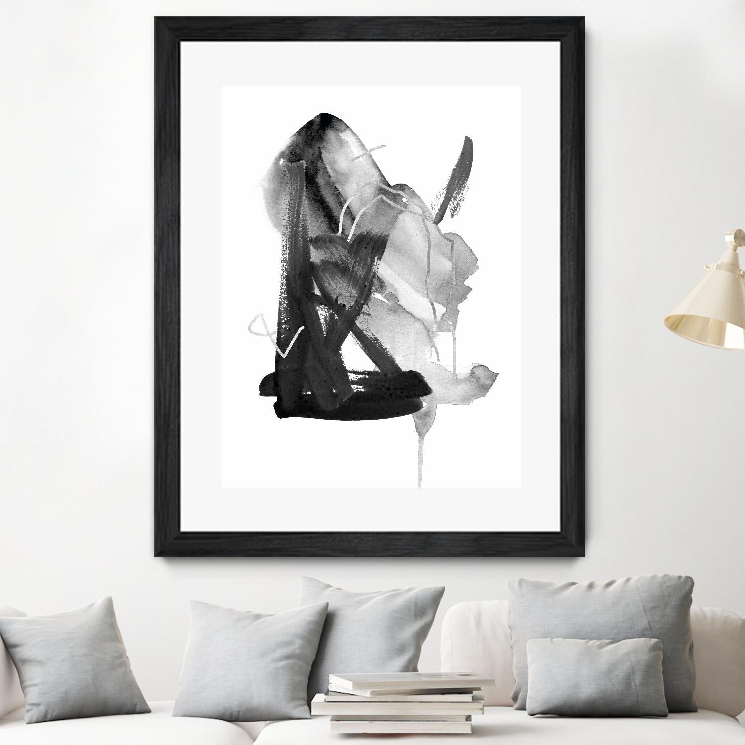 Black & Grey Collide II by Melissa Wang on GIANT ART - grey abstract abstract