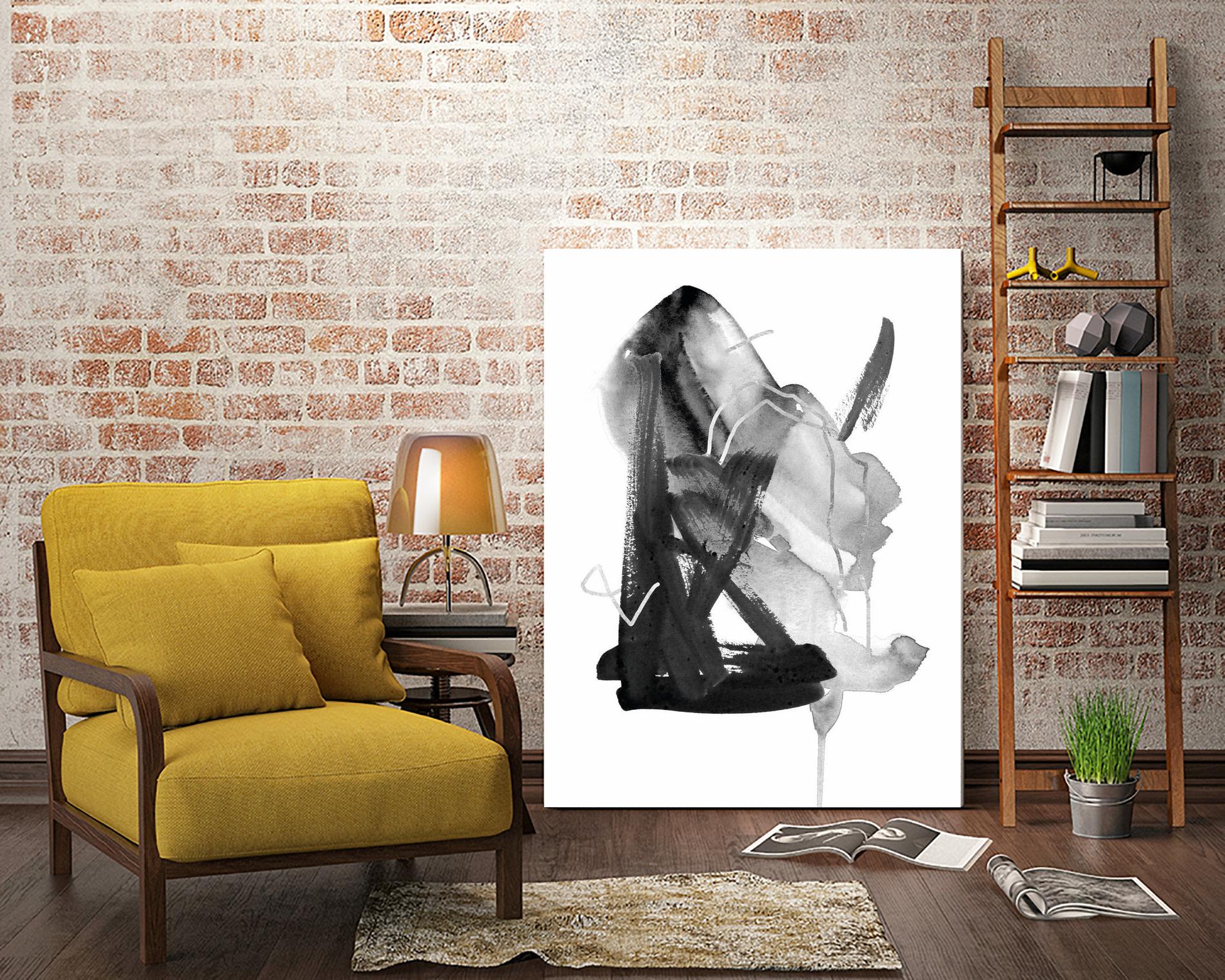 Black & Grey Collide II by Melissa Wang on GIANT ART - grey abstract abstract