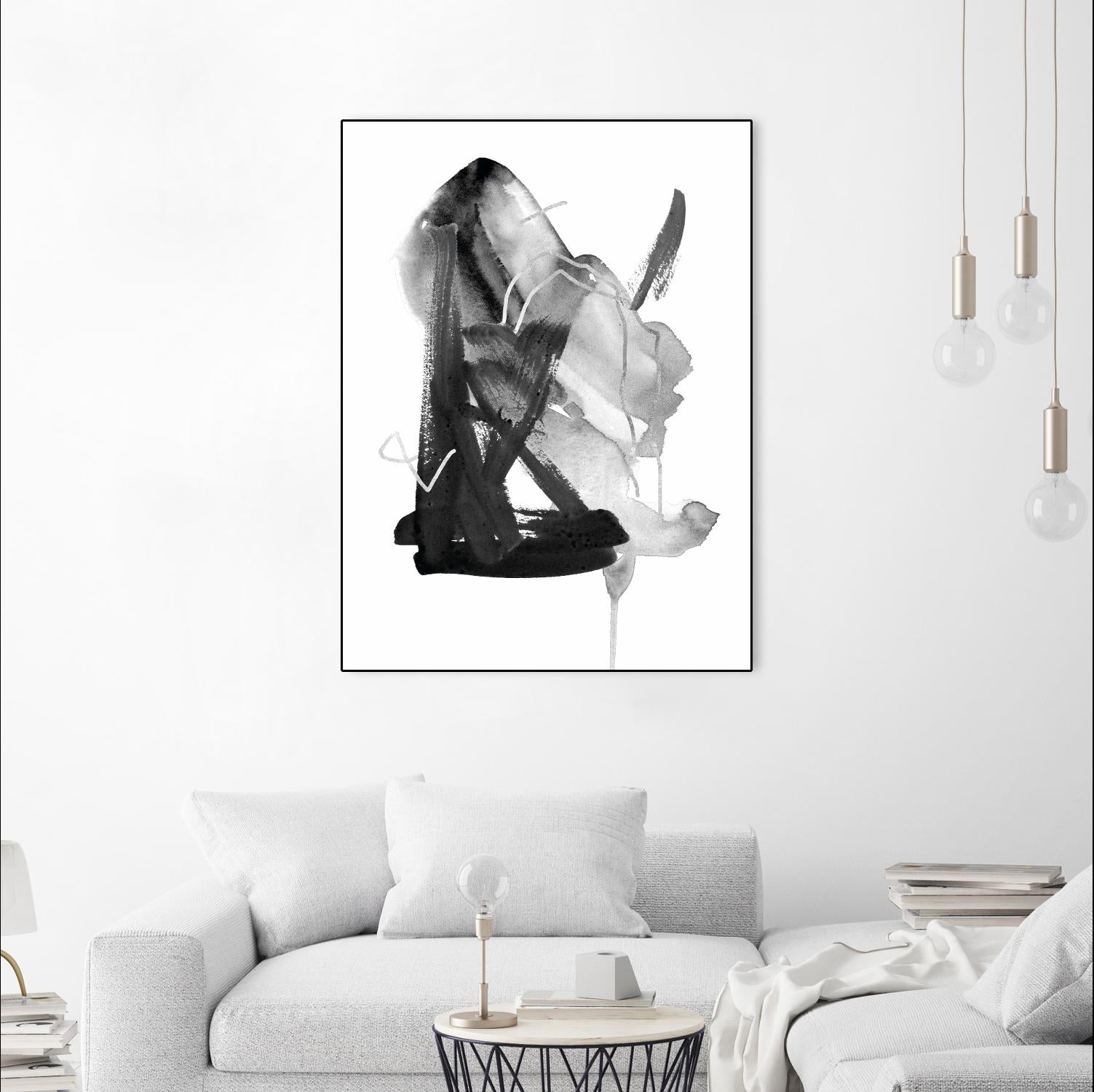 Black & Grey Collide II by Melissa Wang on GIANT ART - grey abstract abstract