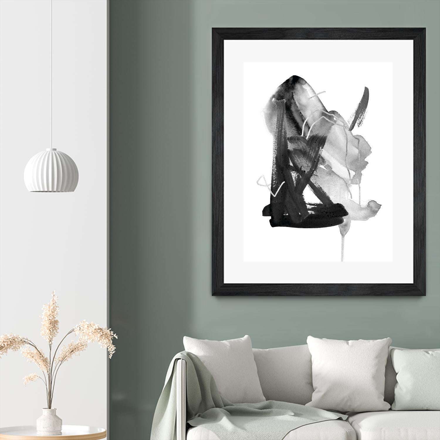 Black & Grey Collide II by Melissa Wang on GIANT ART - grey abstract abstract