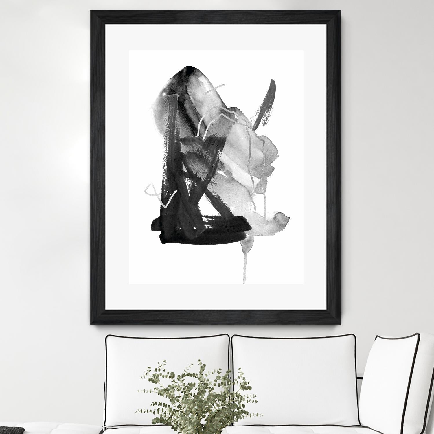 Black & Grey Collide II by Melissa Wang on GIANT ART - grey abstract abstract