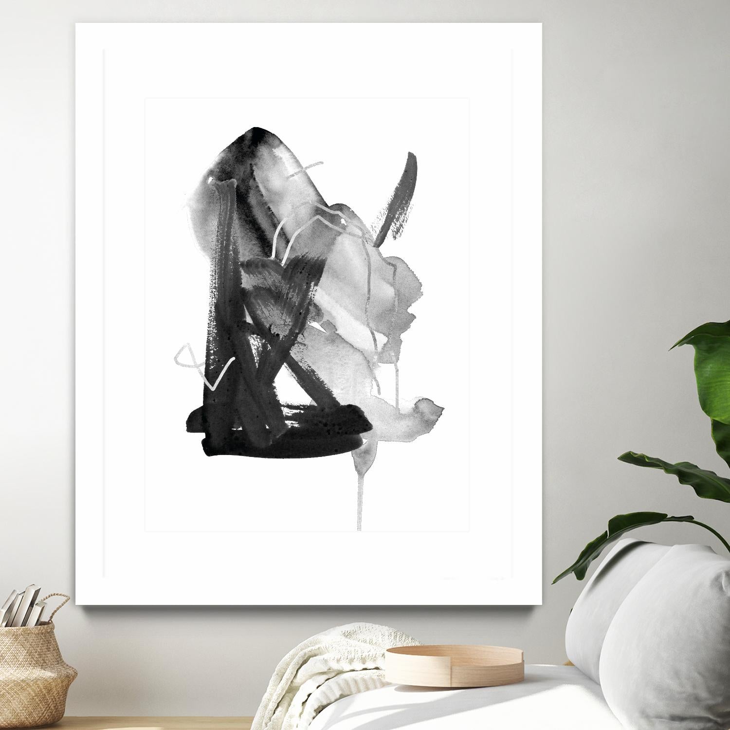 Black & Grey Collide II by Melissa Wang on GIANT ART - grey abstract abstract