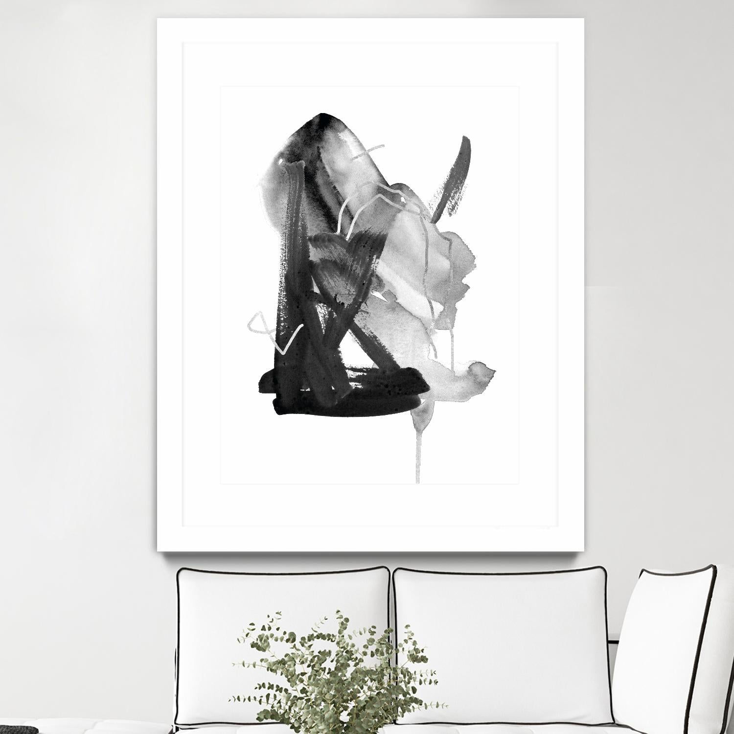 Black & Grey Collide II by Melissa Wang on GIANT ART - grey abstract abstract