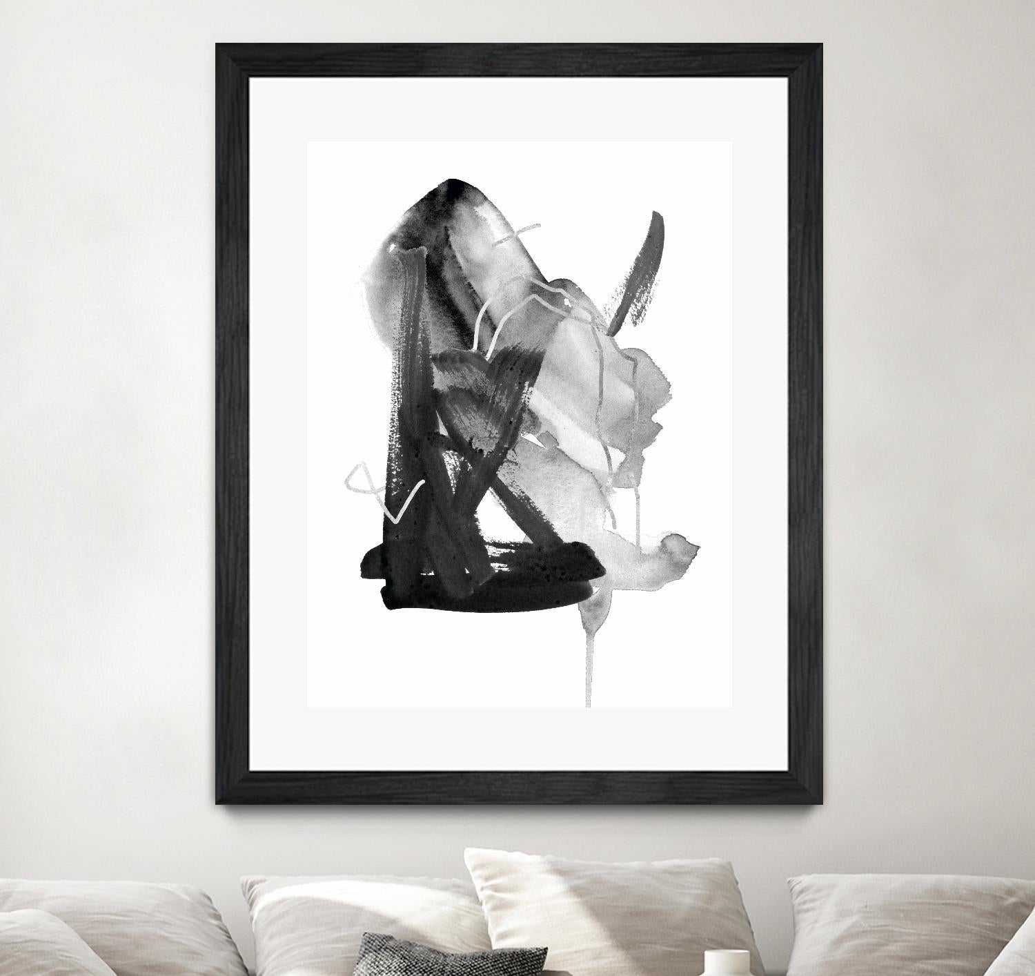 Black & Grey Collide II by Melissa Wang on GIANT ART - grey abstract abstract