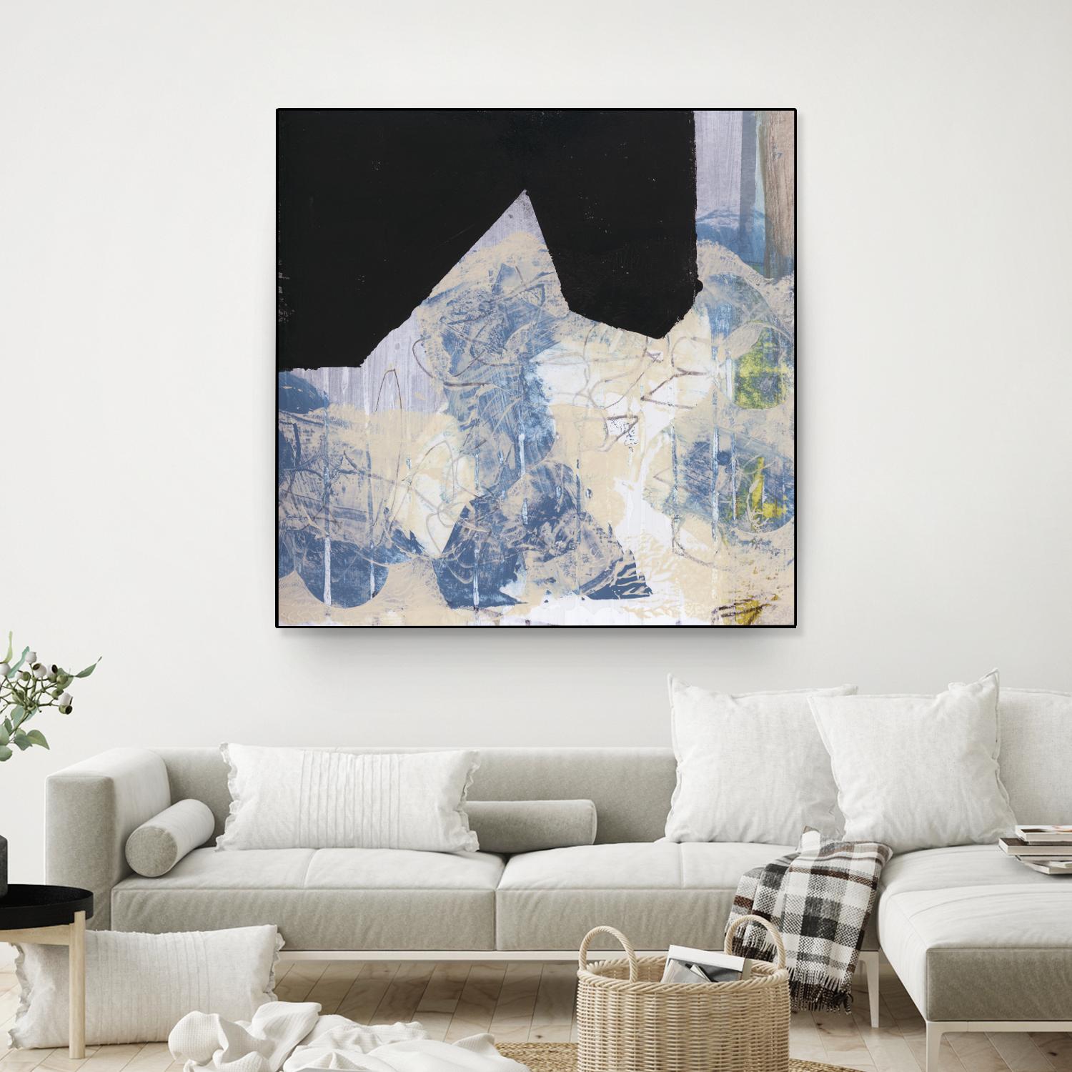 Blue & Black II by Bellissimo Art on GIANT ART - beige abstract abstract