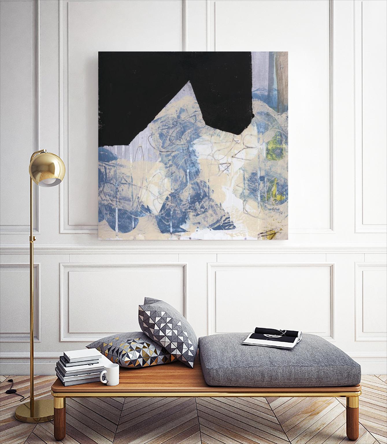 Blue & Black II by Bellissimo Art on GIANT ART - beige abstract abstract