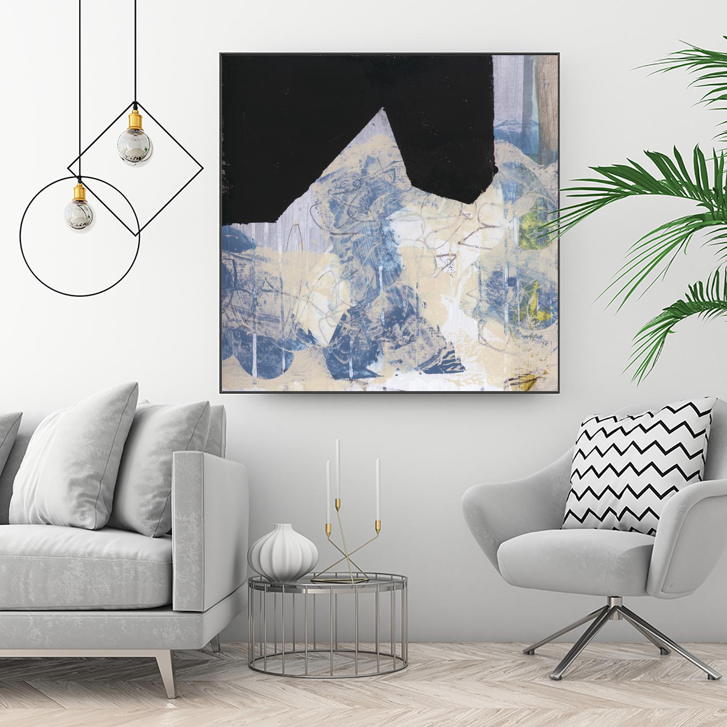 Blue & Black II by Bellissimo Art on GIANT ART - beige abstract abstract