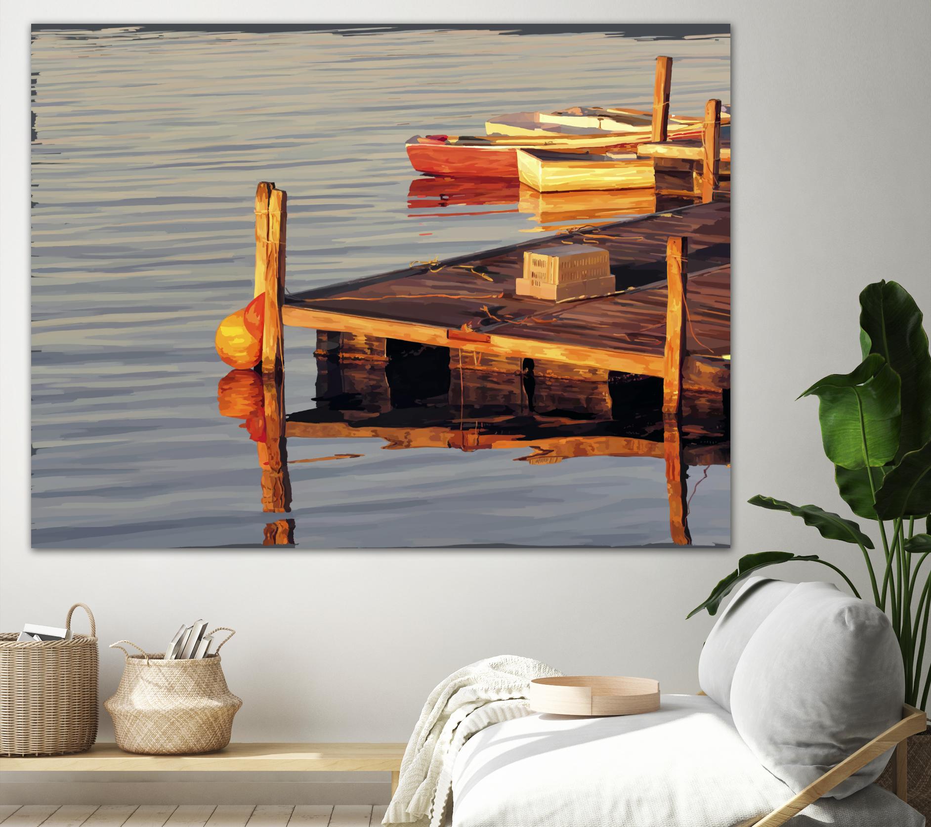 In the Golden Light II by Emily Kalina on GIANT ART - beige coastal & tropical relaxing