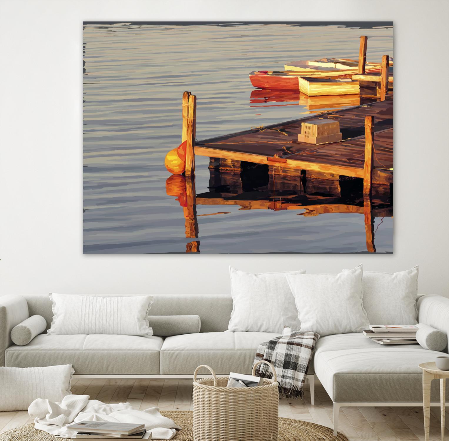 In the Golden Light II by Emily Kalina on GIANT ART - beige coastal & tropical relaxing