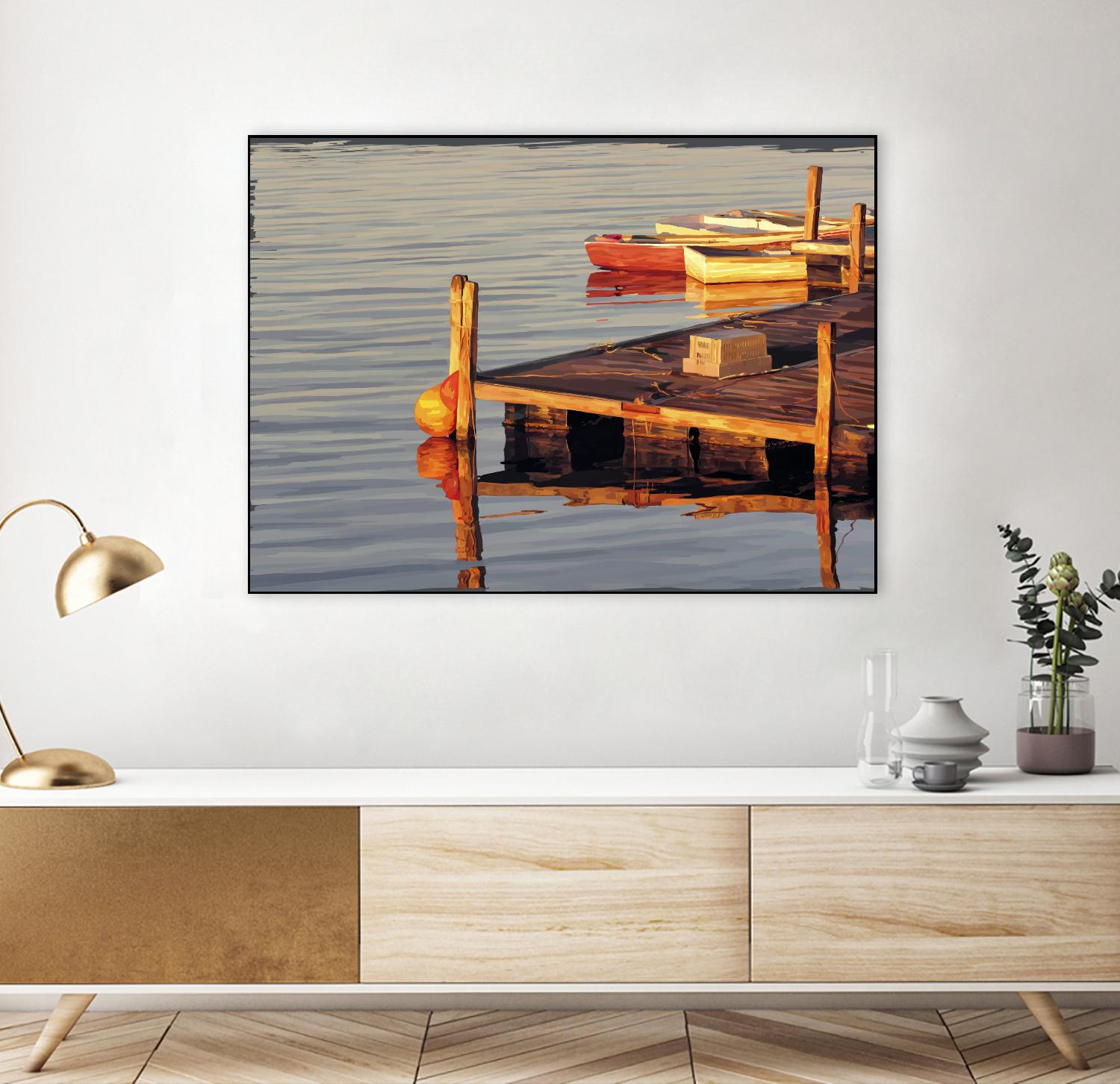 In the Golden Light II by Emily Kalina on GIANT ART - beige coastal & tropical relaxing