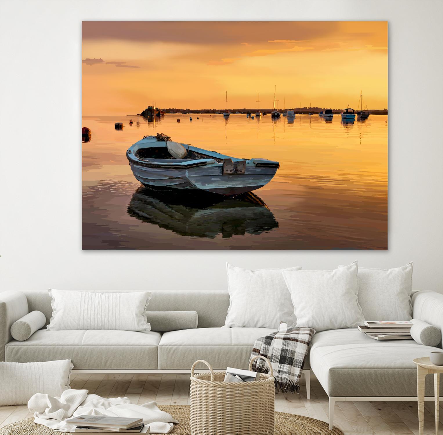 In the Golden Light III by Emily Kalina on GIANT ART - orange coastal & tropical horizon